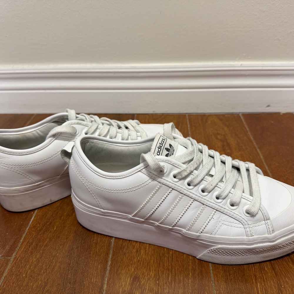 Adidas Originals Women’s Nizza Platform Cloud White Sneakers
